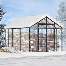 VEVOR Polycarbonate Greenhouse 8x12 Ft Black