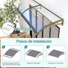 GJMDCMA Outdoor Canopy Awning, Front Door Shade, Sun/Rain/Snow Protection, Porch/Entryway Roof, Weather-Resistant, Easy Installation Instructions Included