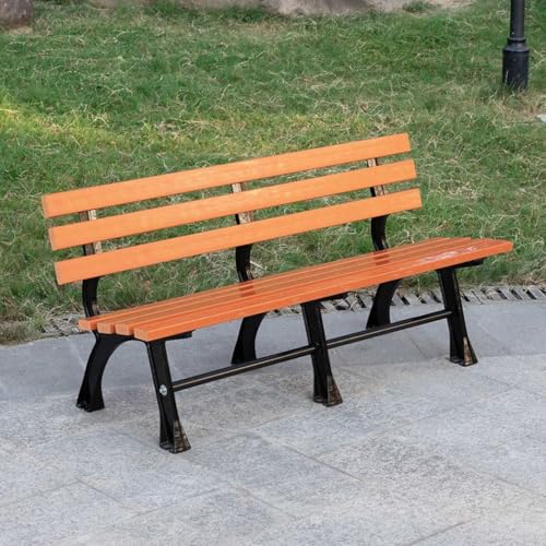 Sunyongfly Park Bench,Outdoor Garden Bench,Wooden seat,Double Outdoor Bench with backrest, for Squares, Parks, and Residential Areas(Size:120X53X70cm)