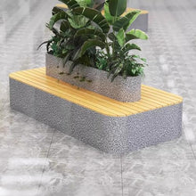 PQWADCBVGX Park Bench Outdoor Imitation Terrazzo Flower Box Seats, Benches, Outdoor Flower Bed Combinations, Commercial Street Square Restaurants Patio Benches(A)