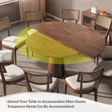 Large Round Foldable Table Top Only 47-79" Diameter Wood Replace Table Top Space Saving Temporary Folding Desktop Extender Catering Banquet Party Tables No Legs Easy to Storedate More Guests(White,55"