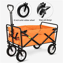 Outdoor Folding Utility Wagon Outdoor Shopping cart with Removable top, Portable Garden Stroller with Storage Basket, Foldable Beach Stroller, Load-Bearing 80 kg / 176 lb