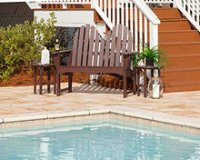 POLYWOOD Classic Adirondack 48" Bench, Mahogany - Heavy Duty HDPE Outdoor Patio Bench for Garden, Deck, Porch & Dock - 2 Person Seating