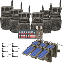 Stealth Cam Revolver 40MP Cellular Trail Camera Bundle with Solar Power Panel, Holder, 32GB Card - 6-Pack