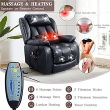 Dual Motor Infinite Position Power Lift Recliner with Heat Massage