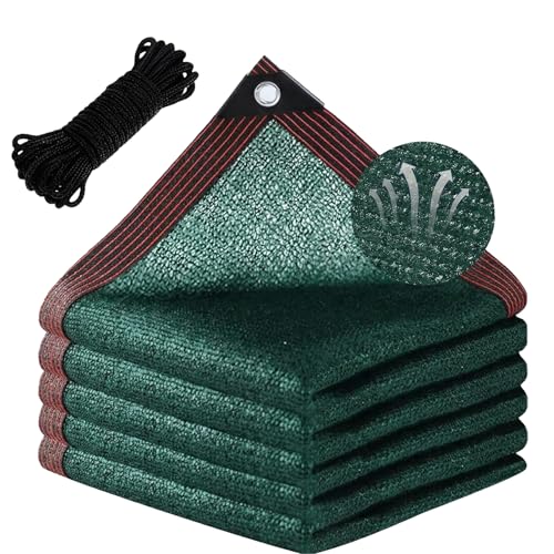 Windscreen 30' x 54' Sun Shade Sail Rectangle Outdoor Canopy Cover UV Block for Backyard Porch Pergola Deck Garden Patio (Dark Green)