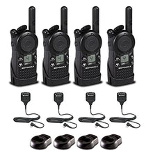 Motorola Solutions 4-Pack CLS1410 UHF 2-Way Radio with Remote Speaker Mic Black
