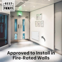 Best 24" x 24" Uninsulated Fire Rated Metal Access Panel – Uninsulated Wall Access Door with Flange, 1-1/2 Hour Rated, 16-Gauge Cold-Rolled Steel, Self-Latching, LEED Compliant, BA-FRN