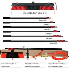 Solar Panels Washing Brush,High-Rise Window Glass Cleaning Brush,with Water Pump/1m Rod Splicing,for Cleaning Solar Panels Photovoltaic Panels Glass,5meters