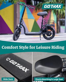 Gotrax FLEX ULTRA Electric Scooter with Seat, 25 Mile Range, 20mph, 500W Motor, Black