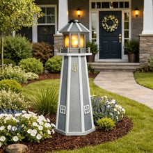 Peaceful Classics Poly Solar Lighthouse, Gray, 4 ft