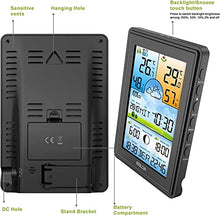 SHANBOYU Wireless Weather Station with Outdoor Sensor, 16 in 1 Weather Forecast Station, LCD Color Screen, Indoor Outdoor Hygrometer Thermometer, Temperature Humidity Monitor Gauge