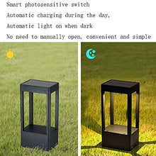 VELLOW Square Solar Post Lantern Light,IP55 Waterproof Road Stigma Lamps Fixtures,Outdoor Aluminum Yard High Brightness LED Column Lamp Lantern,Decorations Landscape Lighting for Patio Porch Railing