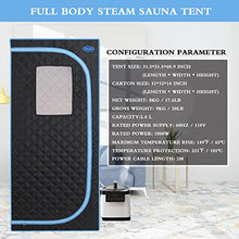 Kaimei Large Portable Steam Sauna Tent | Full Body Relax & Detox | Easy Assembly | Home Spa with Stainless Steel Frame & Remote | Black