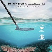 FENOKD Metal Detector, Professional Underground Metal Detector with 9.8 Inch IP68 Waterproof Search Coil,LCD Display with Backlight