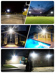 Viugreum 200W LED Flood Light, 16000LM 6000K Daylight White, Slim Outdoor Floodlight, IP66 Waterproof Security Lights, Landscape Wall Lights for Garage, Garden, Lawn, Yard, Playground（10 pcs）