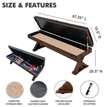 Freetime Fun Cushioned Storage Bench Set Espresso (2)
