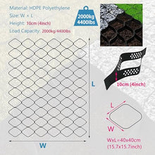 Gravel Driveway Polyethylene Geogrid, 4x6m/13x20ft Parking Lots Permeable Dungeons Pouring Ground Stabilizer, for Garden Edging Woodland Retaining Wall Geo Grid, H-10cm/4in