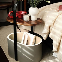 ZHONGCHENGWU Floor Lamp Floor Lamp with Shelves by Solid Wood, Modern Shelf Floor Lamp with 3 Color Temperature for Living Room, Bedroom(Gray)