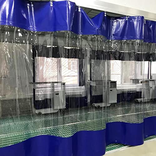 AMEPOO Outdoor Curtain Waterproof PVC Tarpaulin Tent Side Panels SunDust-Proof Transparent Tarpaulin with Eyelets Customizable for Porch,Pergola, Cabana(7x3m/23x9.8ft)