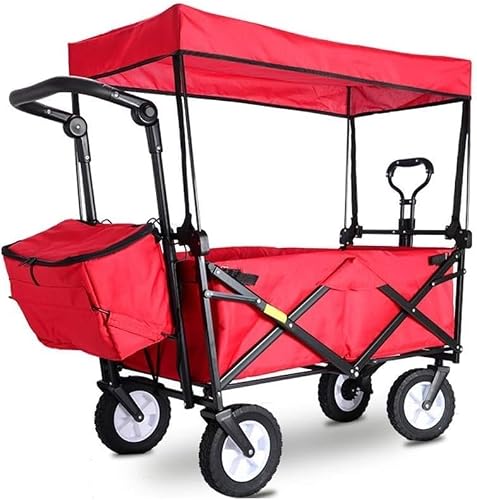 DUANZEYUQA Garden Cart Foldable Push Wagon Cart Foldable lity Max Load Sturdy Portable Rolling Light Weight Beach Outdoor Garden