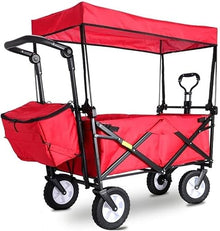 DUANZEYUQA Garden Cart Foldable Push Wagon Cart Foldable lity Max Load Sturdy Portable Rolling Light Weight Beach Outdoor Garden