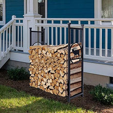 TXGJWRA Outdoor 4ft Firewood Log Rack Large Heavy Duty Wood Storage Rack Holder Floor Lumber Organizer for Patio/Garden/Porch/Deck Metal Iron,