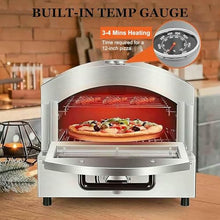 WZUOPG 12 Electric/Propane Gas Outdoor Pizza Oven, Portable Appliance for All Outdoor Kitchens, with Temperature Detector Visual Glass,110V