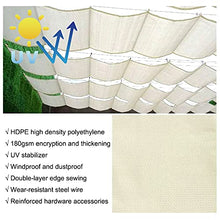 Retractable Pergola Shade Net HDPE Outdoor Patio Anti-UV Sun Protection Cover Folding Wave Shape Screen 90% Shadow Rate 180 Gsm 54 Sizes Customizable ( Color : Creamy-white Size : 1.8X30M ) (Creamy