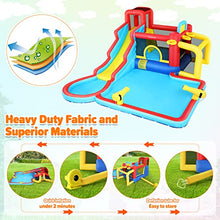 AKEYDIY Inflatable 10-in-1 Bounce House Water Slide with Splash Pool & 620W Blower