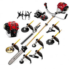 GX50 4‑Stroke Gas String Trimmer, Brush Cutter Weed Eater Lawn Mower Combo Kit with Chainsaw, Hedge Trimmer Cutting Heads for Heavy‑Duty Yard Work cultivators