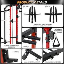 STMHOM Power Cage Smithmachine 2400 Lbs All-in-One Red