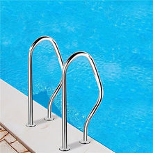 BSNANCA Pool Handrails Swimming Pool Hand Rail, 304 Stainless Steel Stair Rail, Handle Pool Grab Ladder,with Blue Grip Cover & Self-Taping Screws