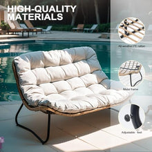 Crestlive Products Outdoor Loveseat, Patio Conversation Set (2PCS Beige)