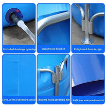 Above Ground Circular Canvas Fish Pond, Aquarium Pool Pond With Stand Upgrade Large Water Tank Outdoor Family Pool With Drain Valve Easy Drainage For Aquaculture ( Color : Blue , Size : 1.5x0.8m )