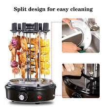 Dntum Multi-Function Vertical Rotisserie Oven, Electric Grill Smokeless, Broil Roasting Kebab Rack, Rotating Oven Barbecue Grill, with Timing Function, for Commercial and Home Use