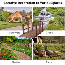TT-YEL Decorative Pond Bridge Landscape, Wooden Curved Bridge with Safety Railings, Outdoor Pond Bridge Pedestrian Wooden Bridge for Garden, Creek, Brown,Total Length 180cm