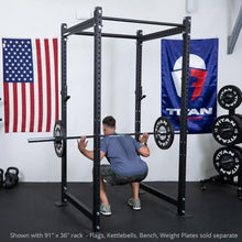 Titan Fitness T-3 Series Black Short Power Rack 36in Depth 1,100 LB Capacity