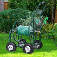 4 Wheels Garden Hose Reel Trolley, Heavy Duty Water Pipe Bracket for Industrial Outdoor Use Holds 300M Hose (Not Included), Green