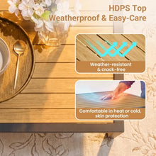 7-Pieces Aluminum Patio Table and Chairs Set with HDPS Tabletop for Patio