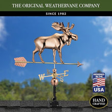 Good Directions Polished Copper Moose Weathervane – Decorative Rooftop Accent for Barns, Homes, Sheds, and Cupolas – Durable & Handcrafted