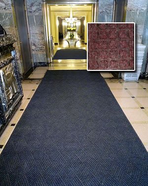 FloorGuard Heavy Duty All Purpose Entry Mat Diamond 6' x 20' Burgundy