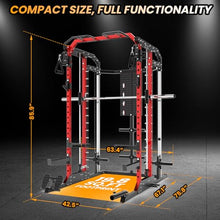 Hipicute Power Cage Smith Machine 2400 LBS All-in-One Red