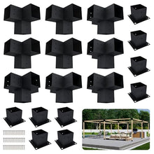 DIY Freestanding Pergola Bracket Kit - 6x6 Posts - Build Up to 24' x 24' - Steel Hardware Only