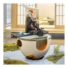 Outdoor Water Fountain Feng Shui Water Fountain with Pond, Decorative Circulating Landscape for Home Office(Yellow)