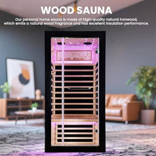 OUTEXER One Person Sauna Far Infrared Saunas Room Canadian Hemlock 1450W