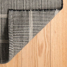 Dash & Albert Samson Indoor/Outdoor Area Rug 9' x 12' Black Striped Handwoven Washable