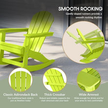 WestinTrends Malibu Outdoor Patio Porch Rocking Adirondack Chair (Set of 4), Lime