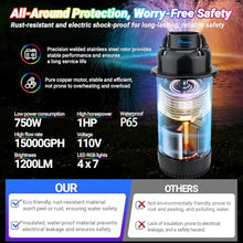 Pond Fountain Aerator with Lights, Large Fountain for Pond Lake Fish Farm