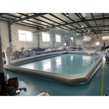 Inflatable Pool Cover Dustproof Transparent Tent for Outdoor and Home Swimming Pools Water Quality Inflatable Protective Cover(6x3x3m)